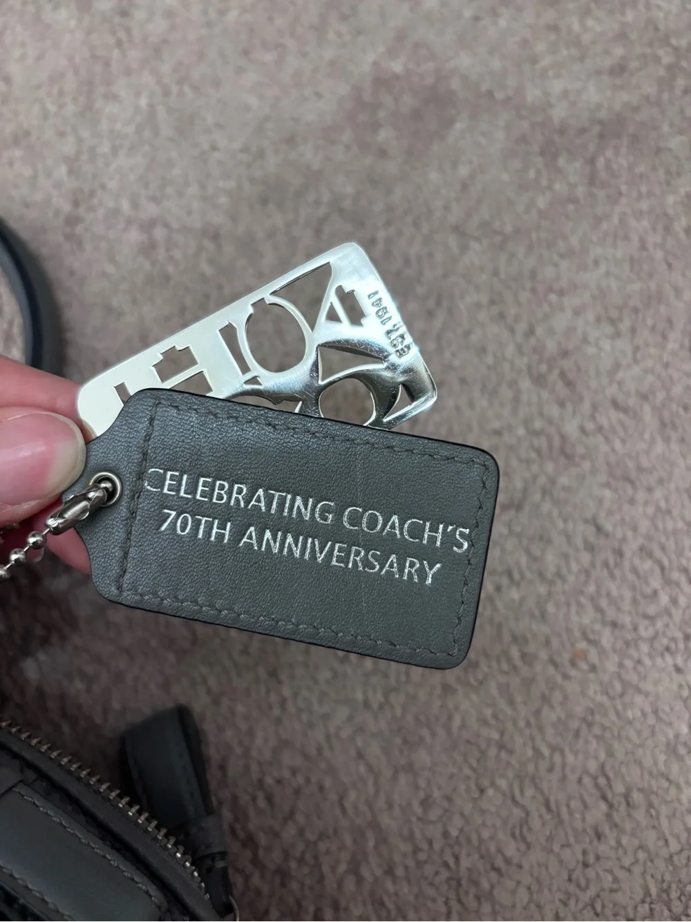 Coach Madison Nylon Grey Satchel - 70th Anniversary